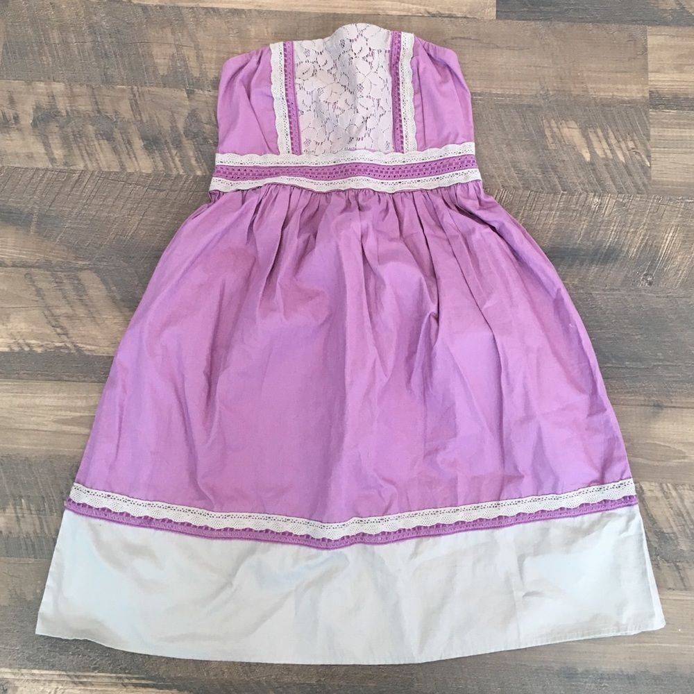 🎉 Kimchi Blue purple and gray mini sundress sz S